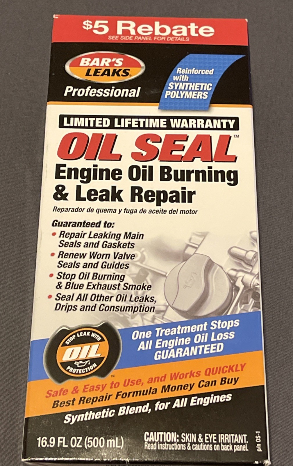 Bar's Leaks OS-1 Oil Seal Engine Oil Burning & Leak Repair - 16.9 oz. Brand New!
