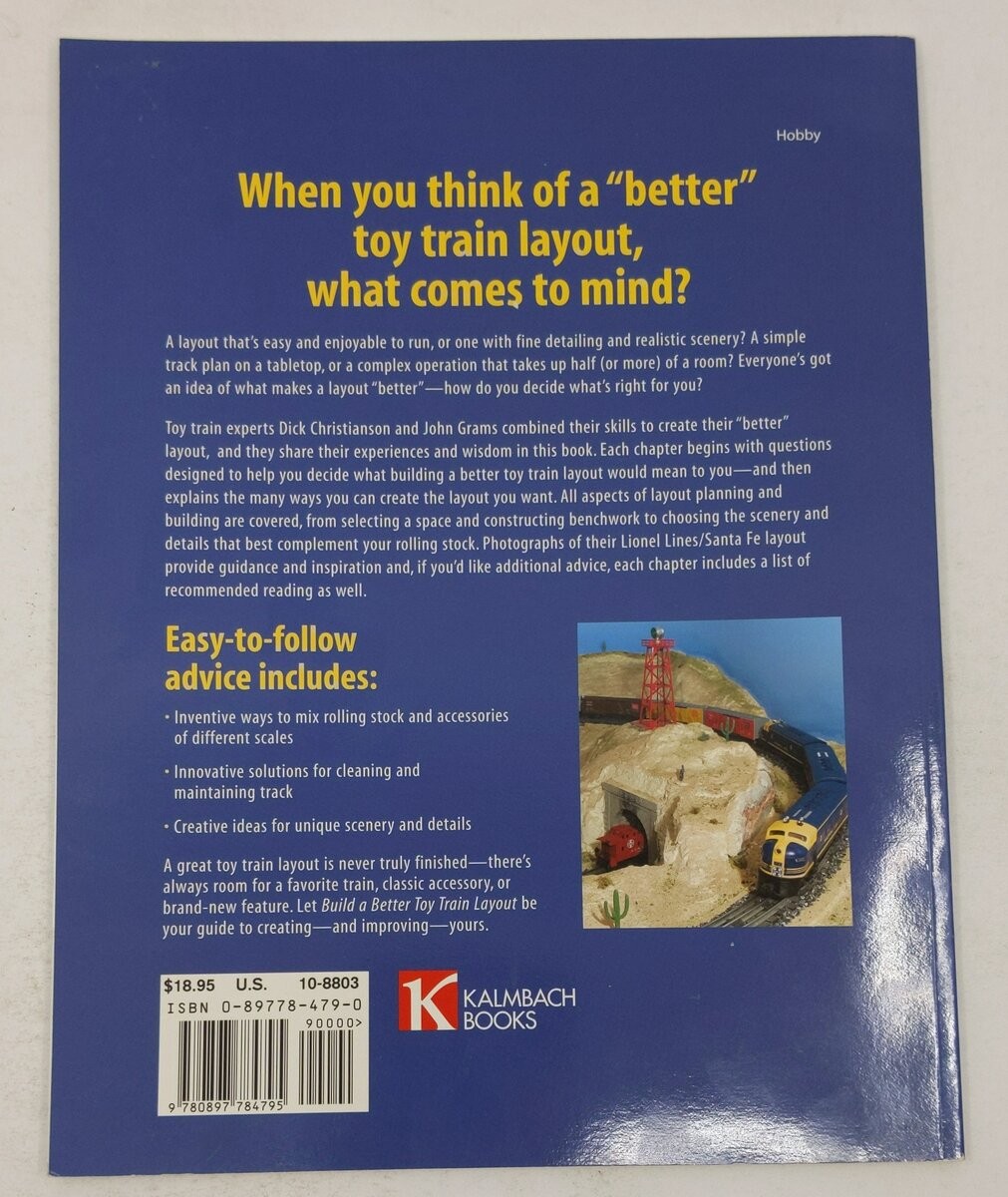 Build a Better Toy Train Layout Paperback Book By John Grams, Dick Christianson