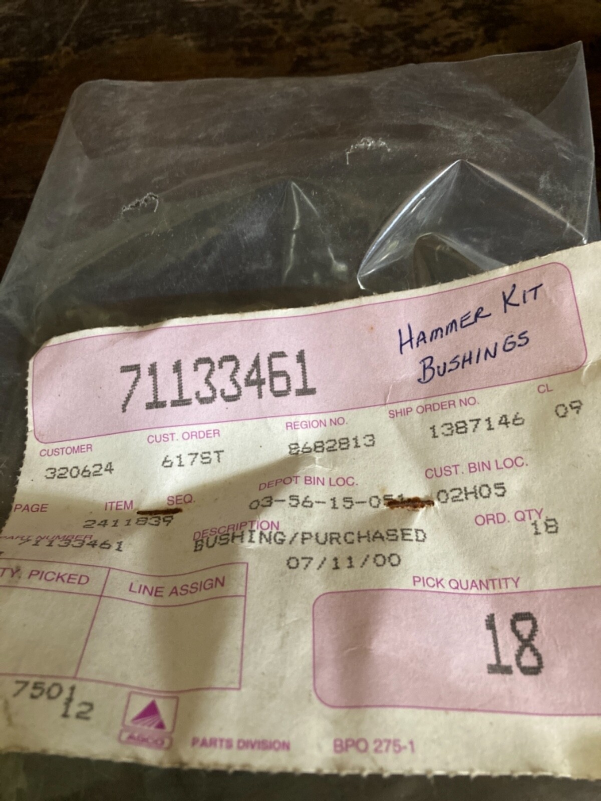 NOS Agco Massey Ferguson Bushing 71133461