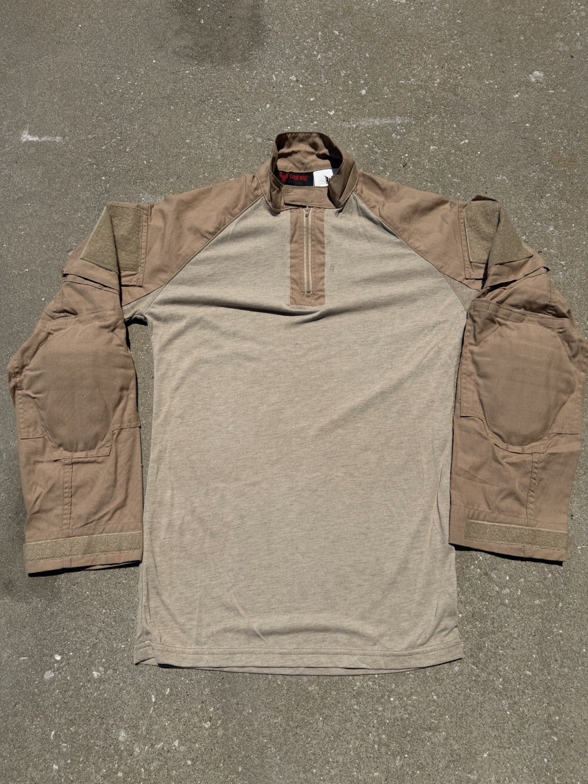DRIFIRE FORTREX FR Combat Shirt Tan SM/R NAVAIR Flight Safe Flame Resistant NEW