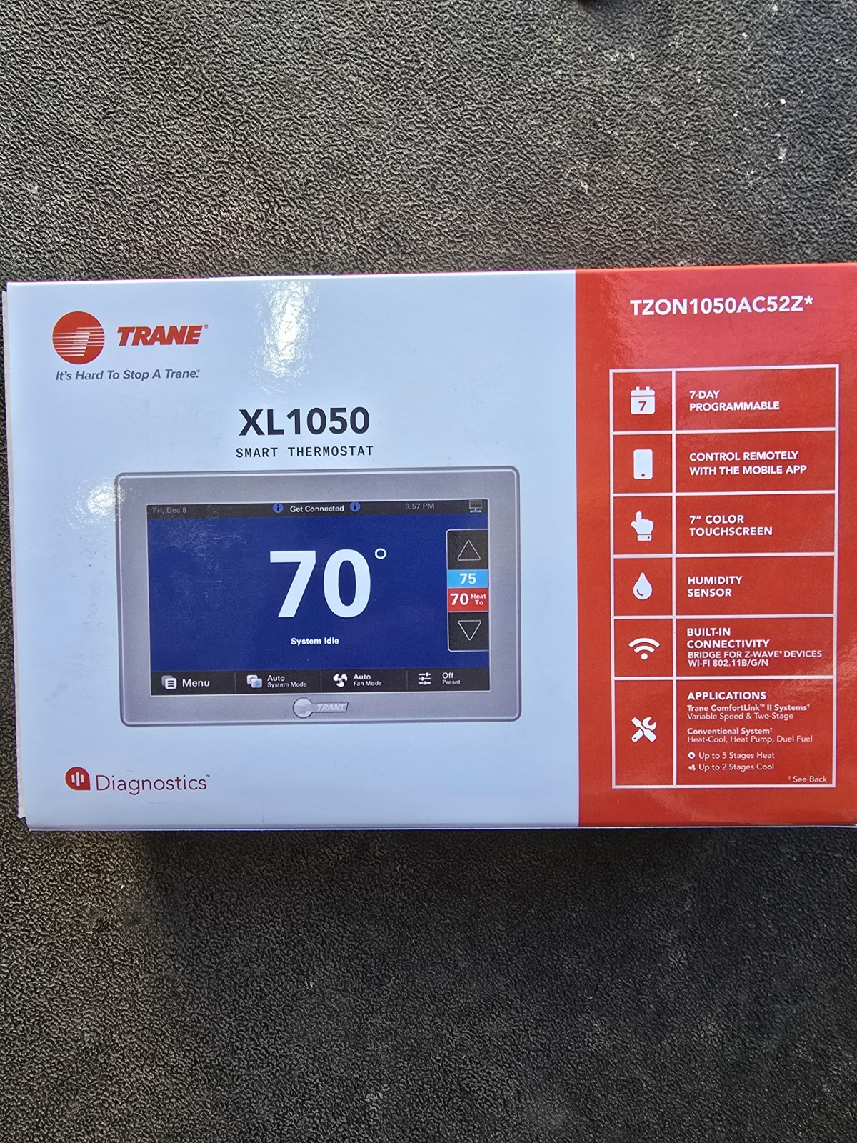NEW SEALED Trane Nexia TZON1050AC52ZC NEWEST MODEL Comfortlink II Thermostat