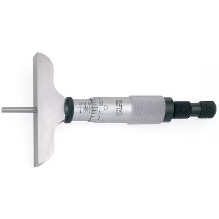 Starrett 440Z-3L Depth Micrometer, 0 To 3", 2 To 1/2 Base, 3 Rod