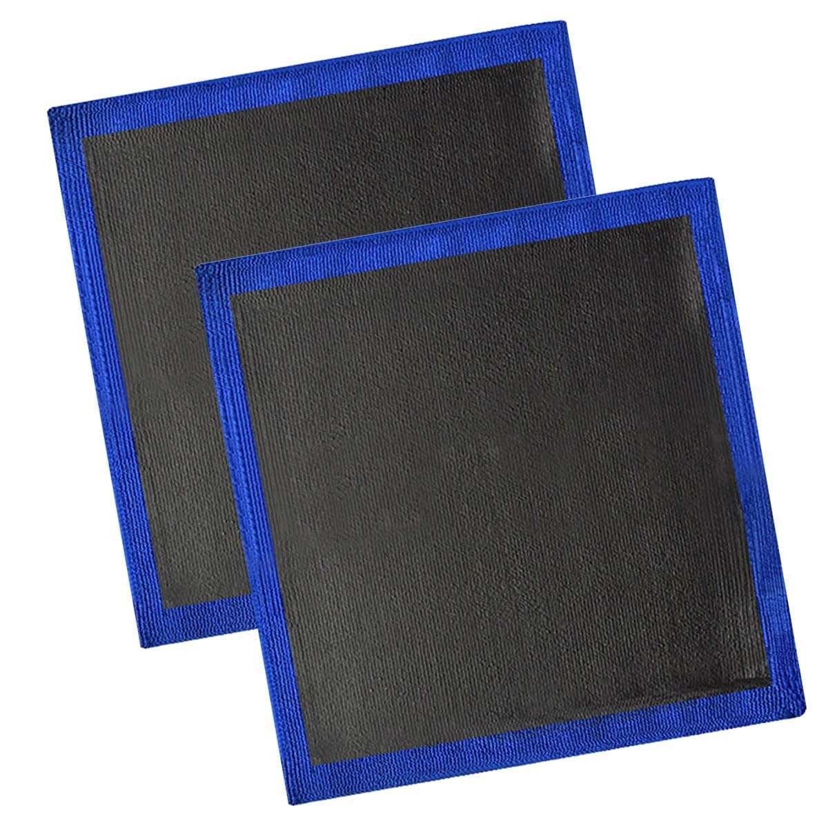 2PCS Clay Bar Towel for Auto Detailing, 12 x 12 Fine Grade Microfiber Car Chamoi