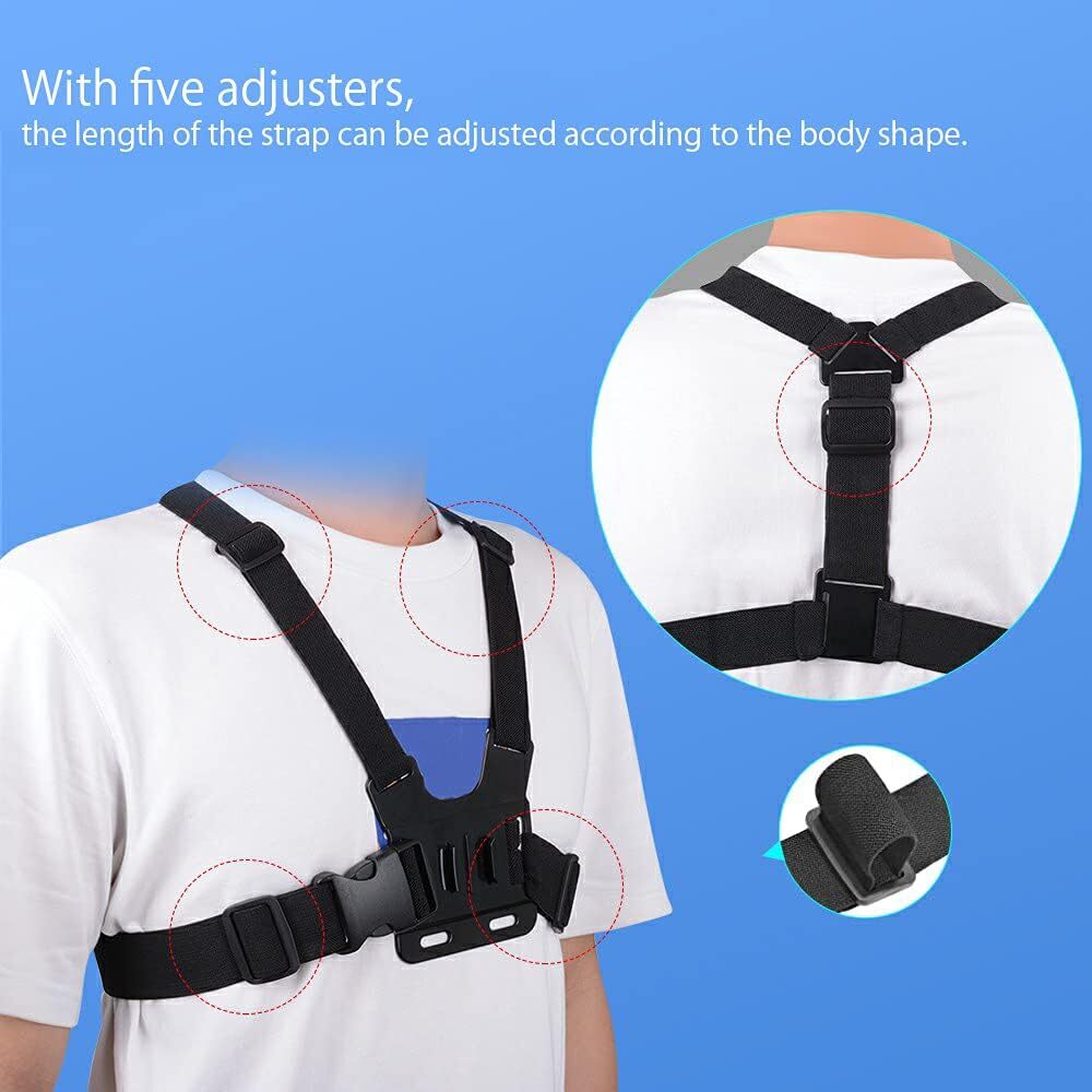 Chest Harness Body Strap Mount Accessories Adjustable for iPhone GoPro Android