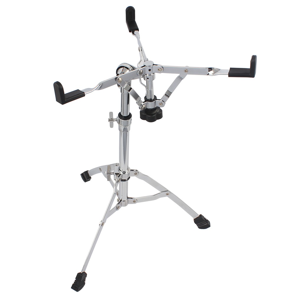 Chrome Plated Dumb Snare Drum Stand Tripod Silver--