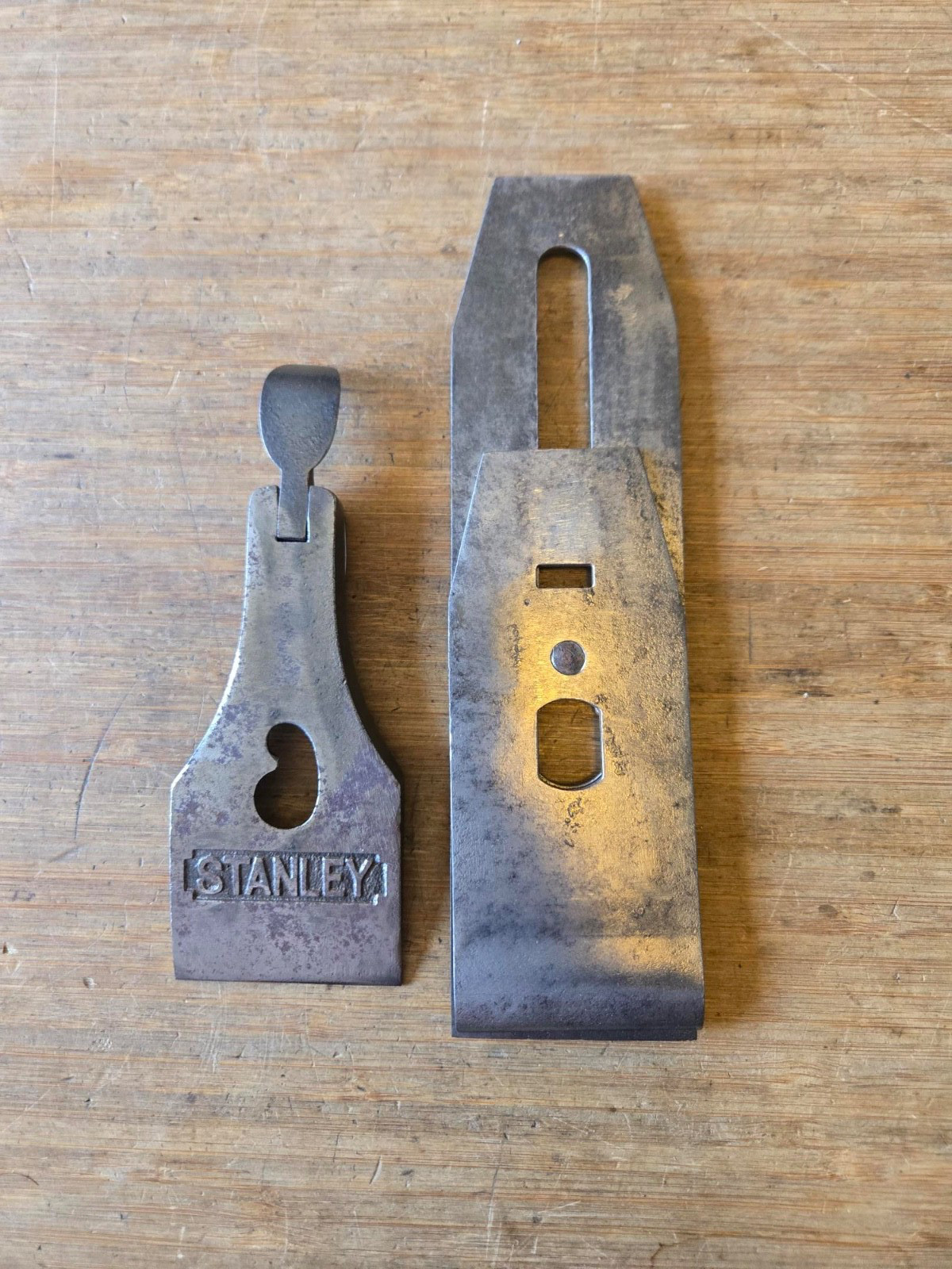 Vintage Stanley  Iron  and Chipbreaker 2 inch with Lever Cap- sold as
