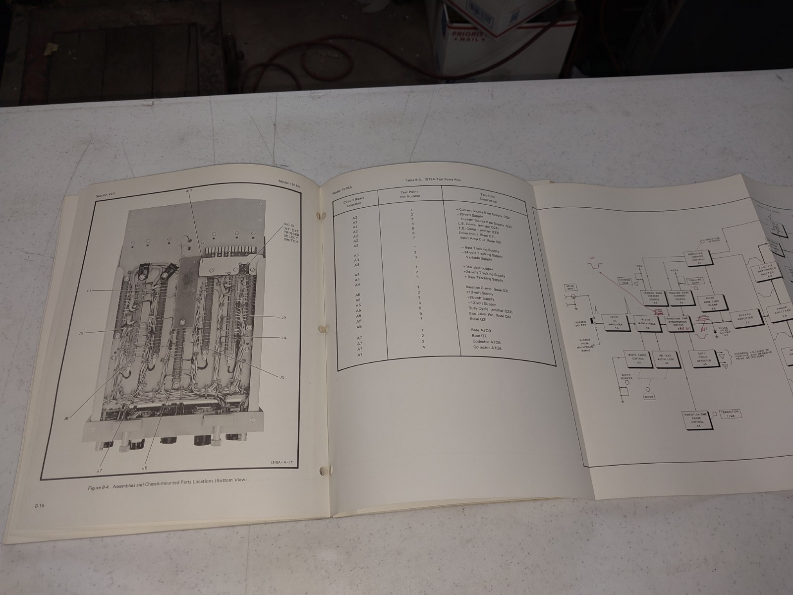 Original HP 1915A variable transition time output operating and service manual