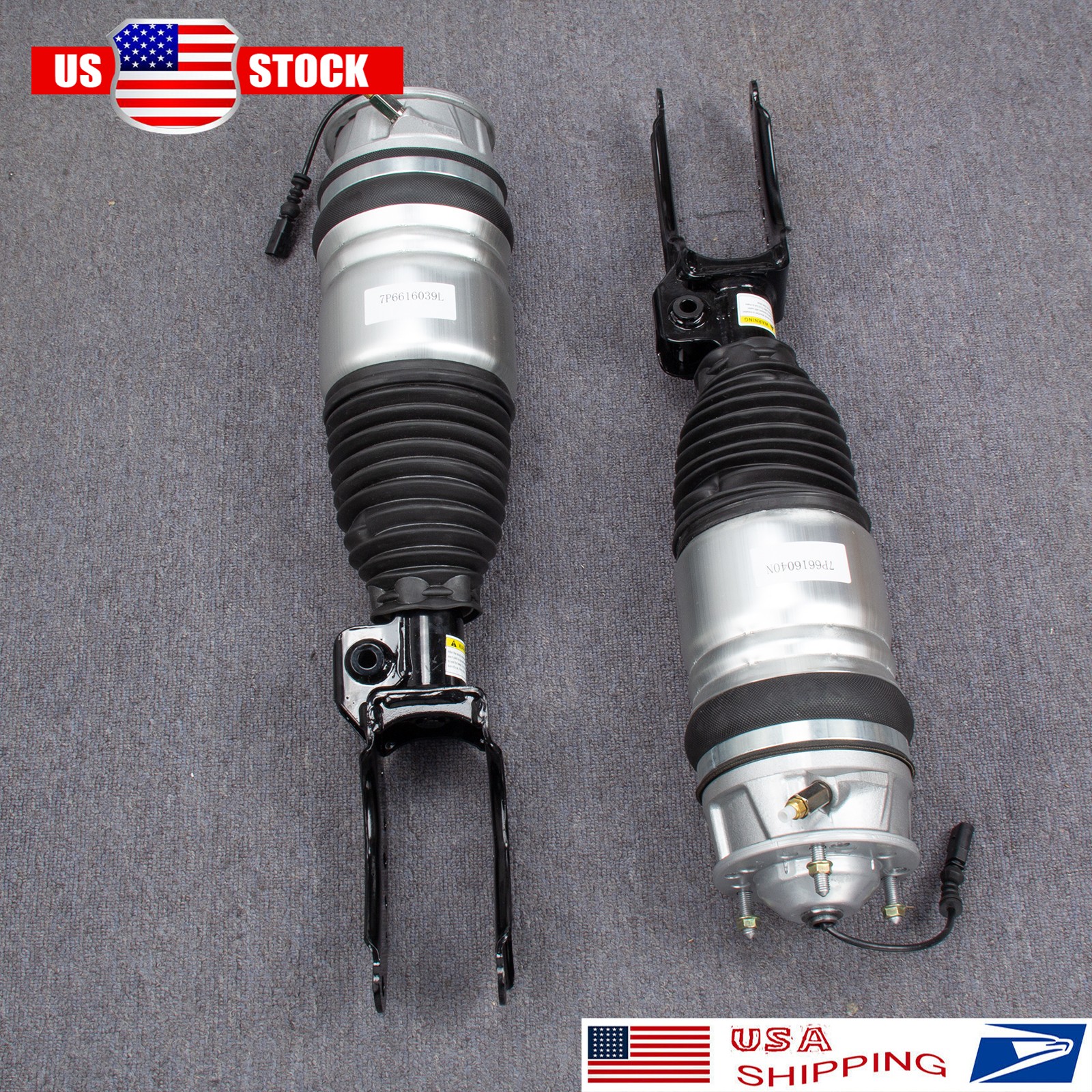 Pair Front Air Suspension Shock Struts For Porsche Cayenne Touareg 2011-2018