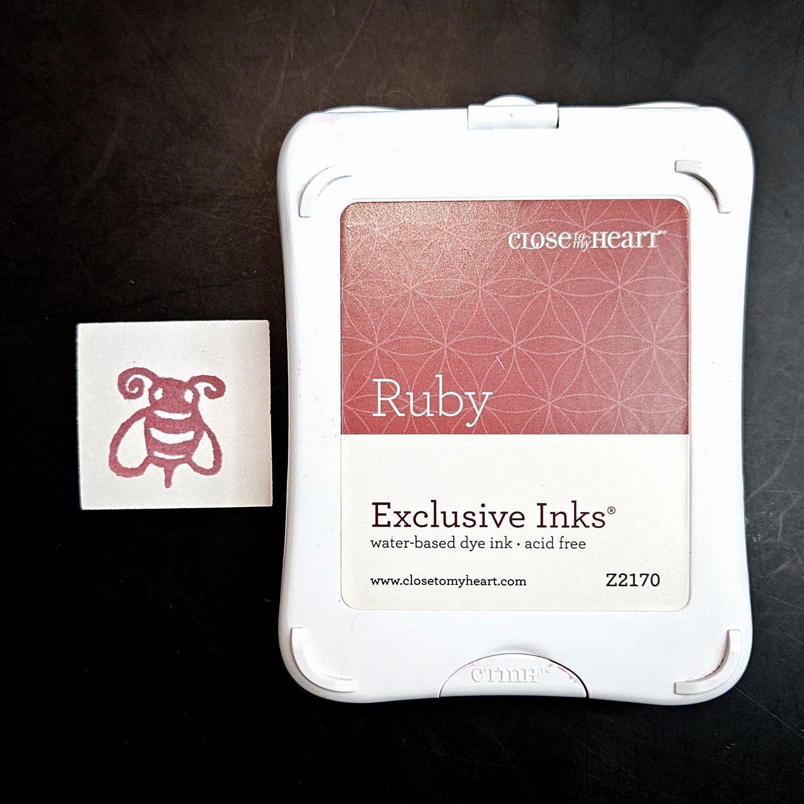 RUBY RED Dye Ink Pad Close To My Heart Exclusive Ink CTMH Stamping Marroon gt4