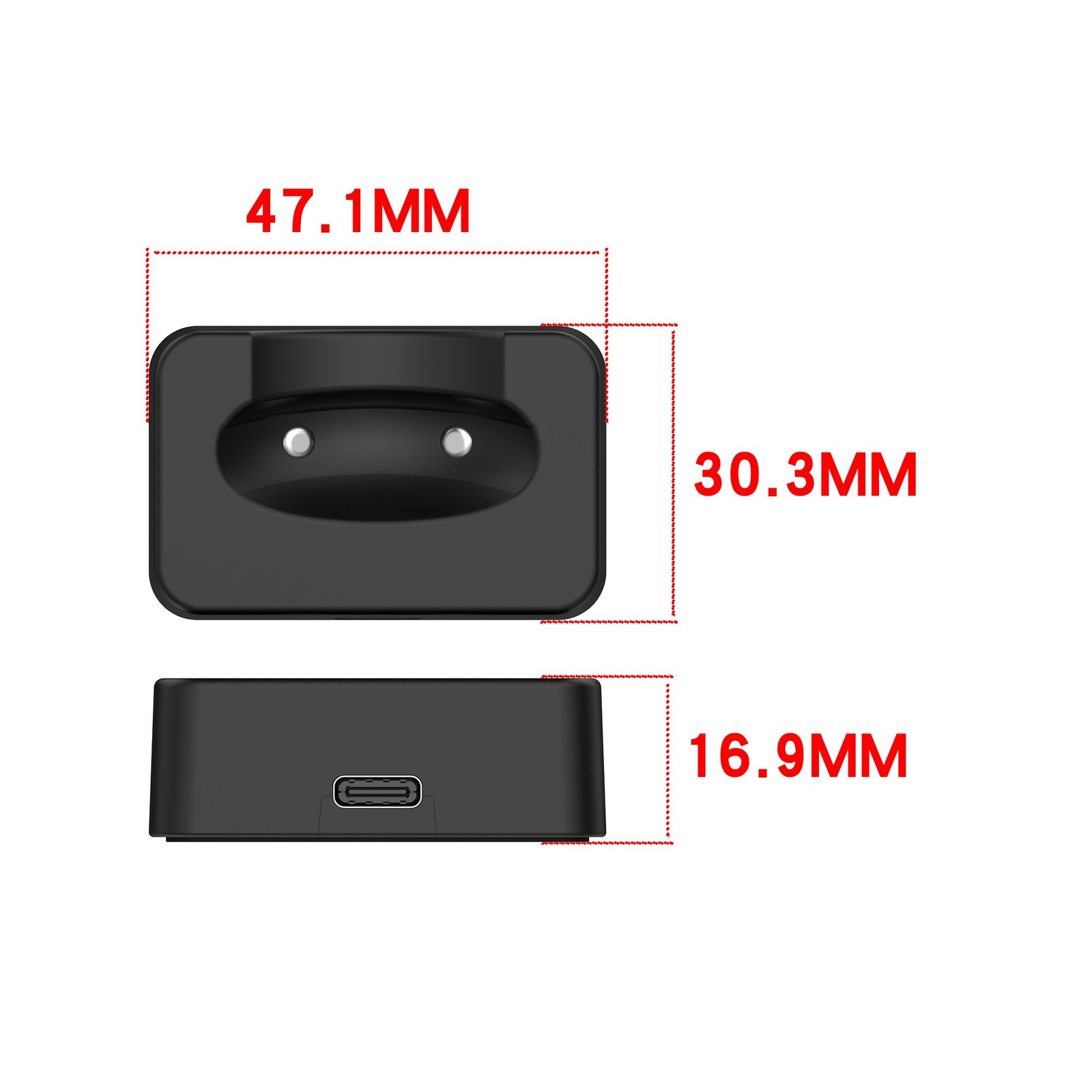 For Pixel Watch 4 Fast Charge for Type C Adapter Portable ABS Construction Black
