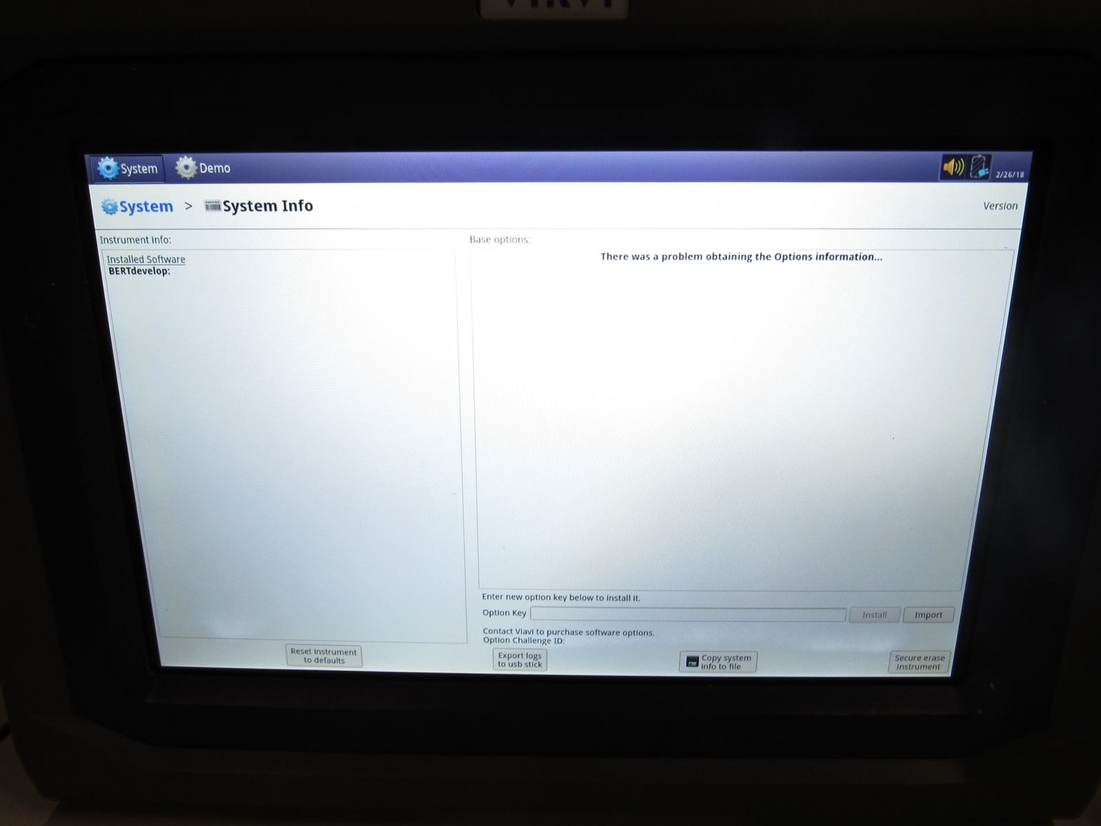 VIAVI JDSU Display 2x SFP 2x USB Tablet Touchscreen Working Tested No Battery