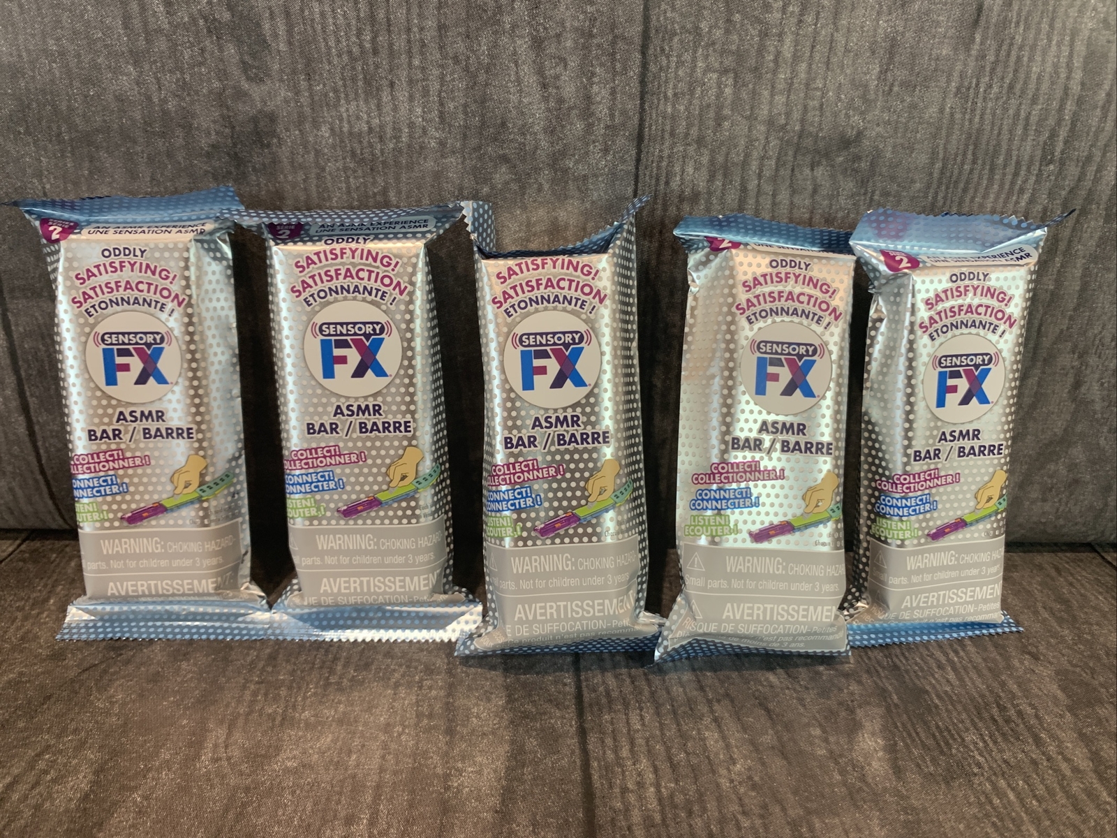 Lot of (5) Sensory FX ASMR Blind Bag Bars Oddly Satisfying Sounds (Series 2) NEW