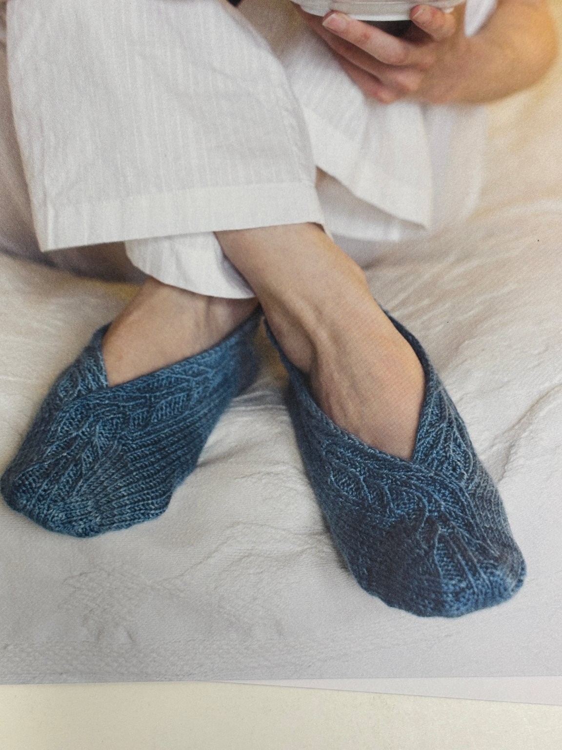 Faultlessly Neat Slippers Knitting Pattern Size 7.5-10.25in Pages from Book
