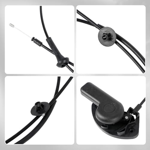Front Hood Release Control Cable with Release Handle and Latch Bracket Cable