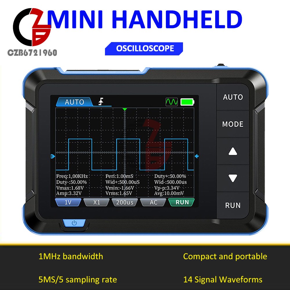 FNIRSI DSO153 2-in-1 Portable Digital Oscilloscope Signal Generator 1 MHz 5 MS/s
