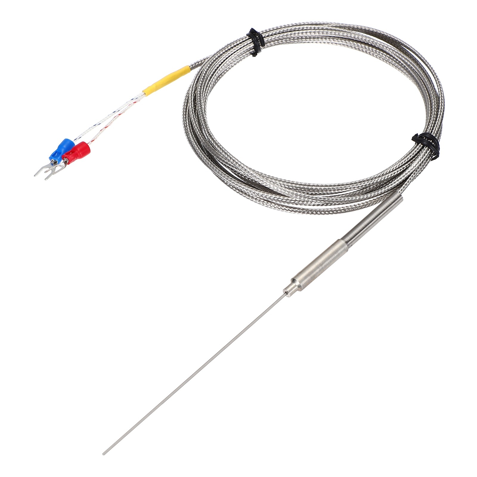 K Type Thermocouple Temperature Sensor Probe 1x100mm 9.8ft Wire 0-1100°C