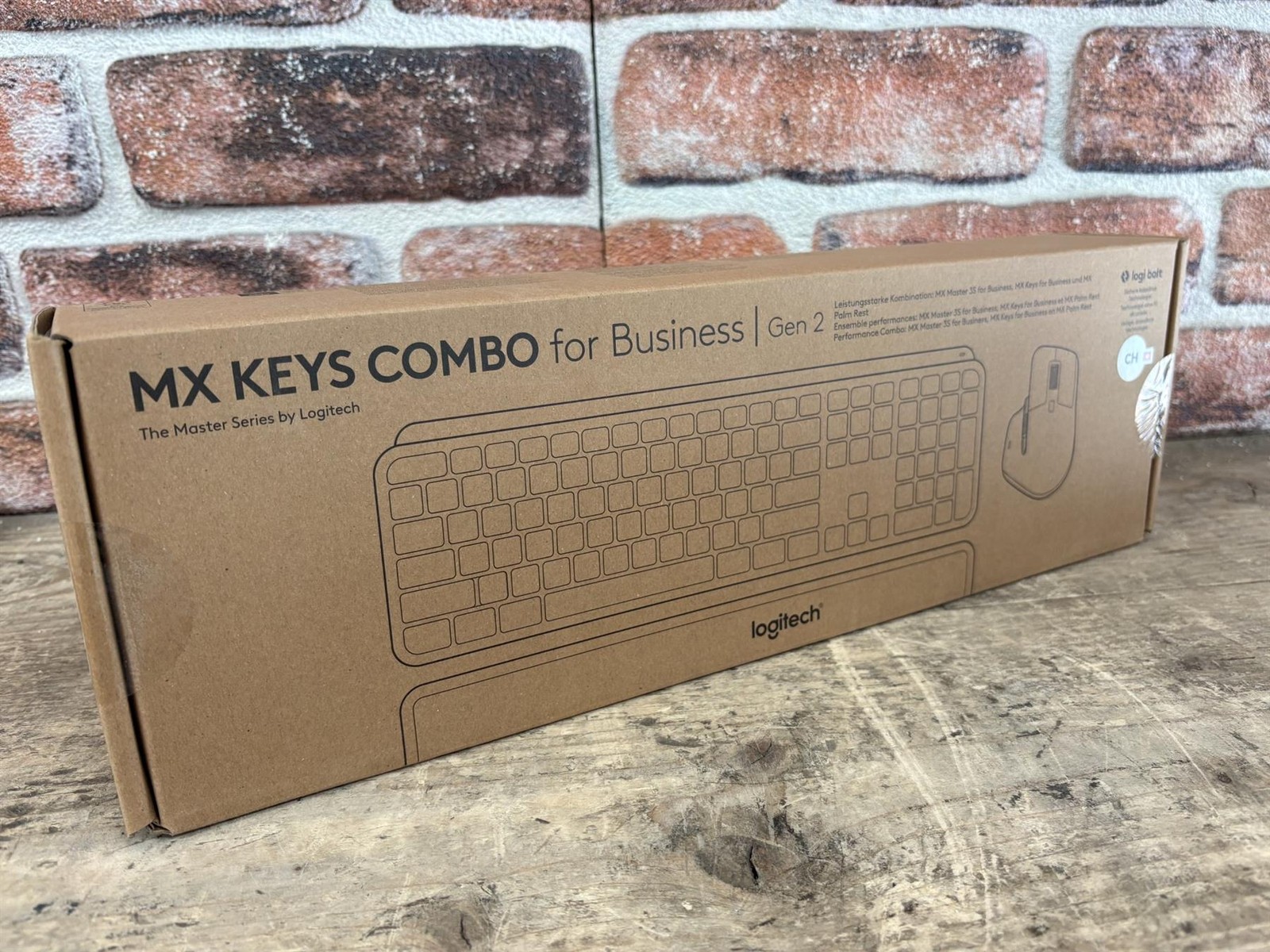 New Logitech MX Keys Combo for Business Gen 2 Swiss Keyboard Mouse PalmRest
