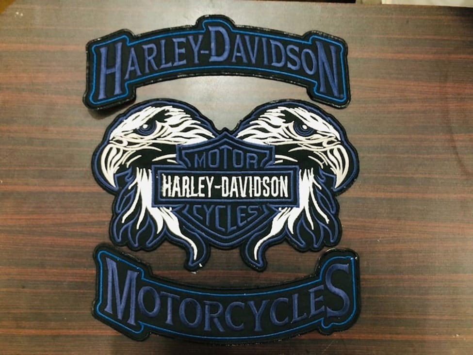 Harley Davidson Rockers Patch Motorcycle Jacket Vest Back Patch Large 3pc