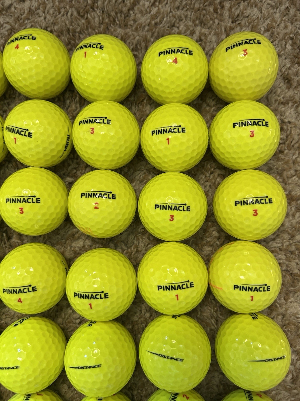 50 Mint Yellow Pinnacle Rush/Distance Golf Balls