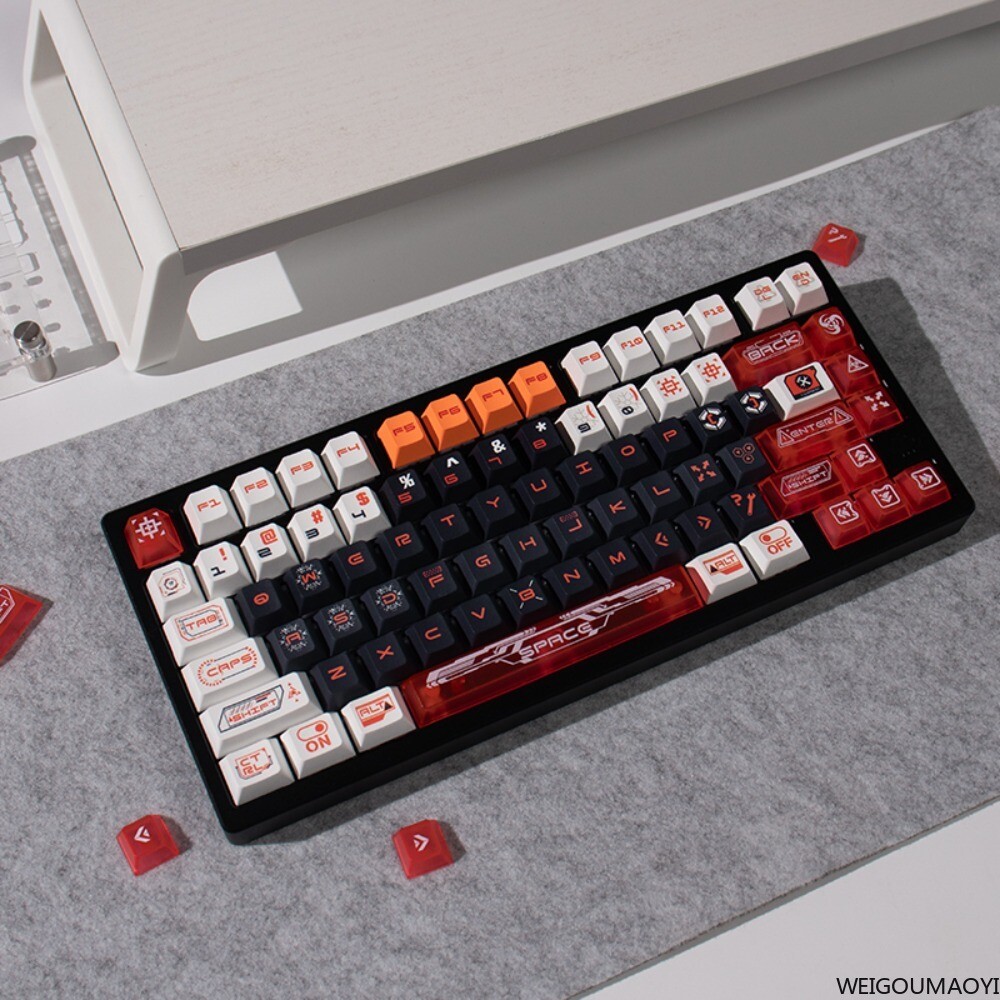 DIY PBT Cyberpunk Mechanical Future Keycaps Cherry Profile Set for Cherry MX
