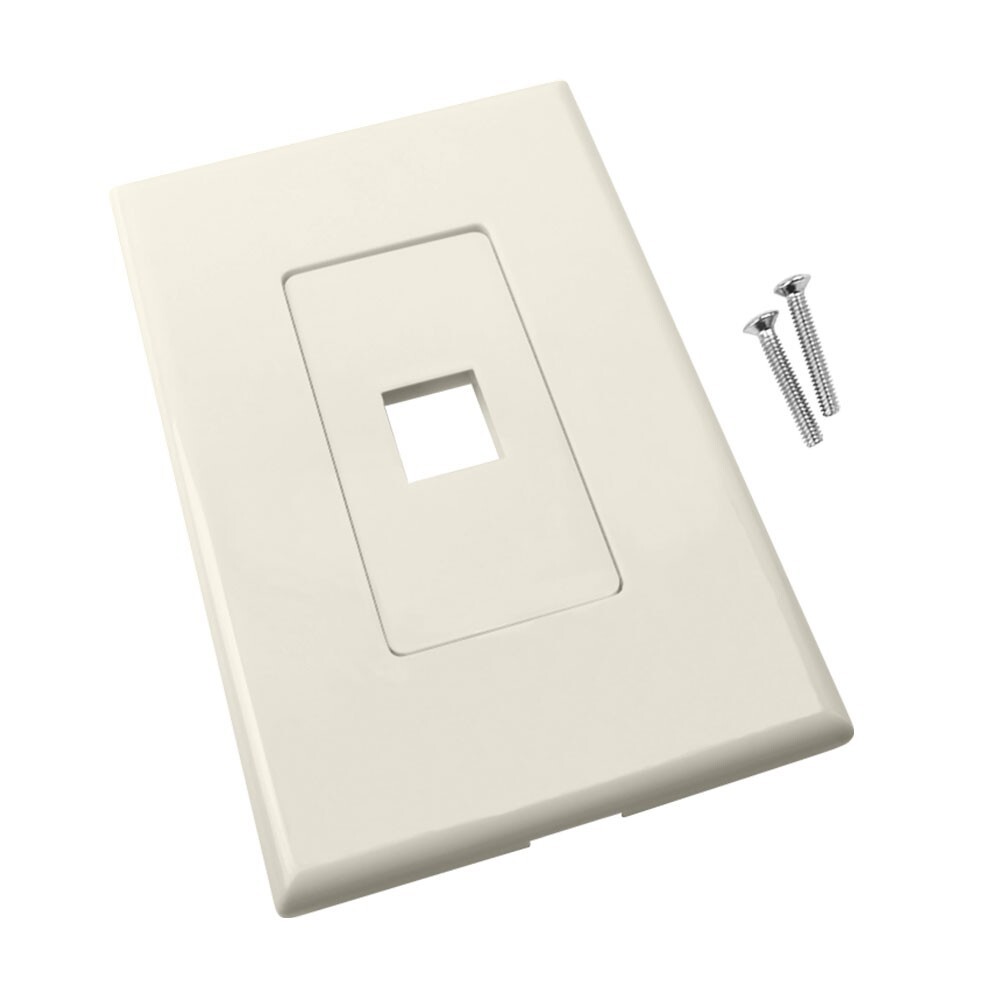*OPEN BOX* Construct Pro 1-Port Keystone Wall Plate with Screwless Face