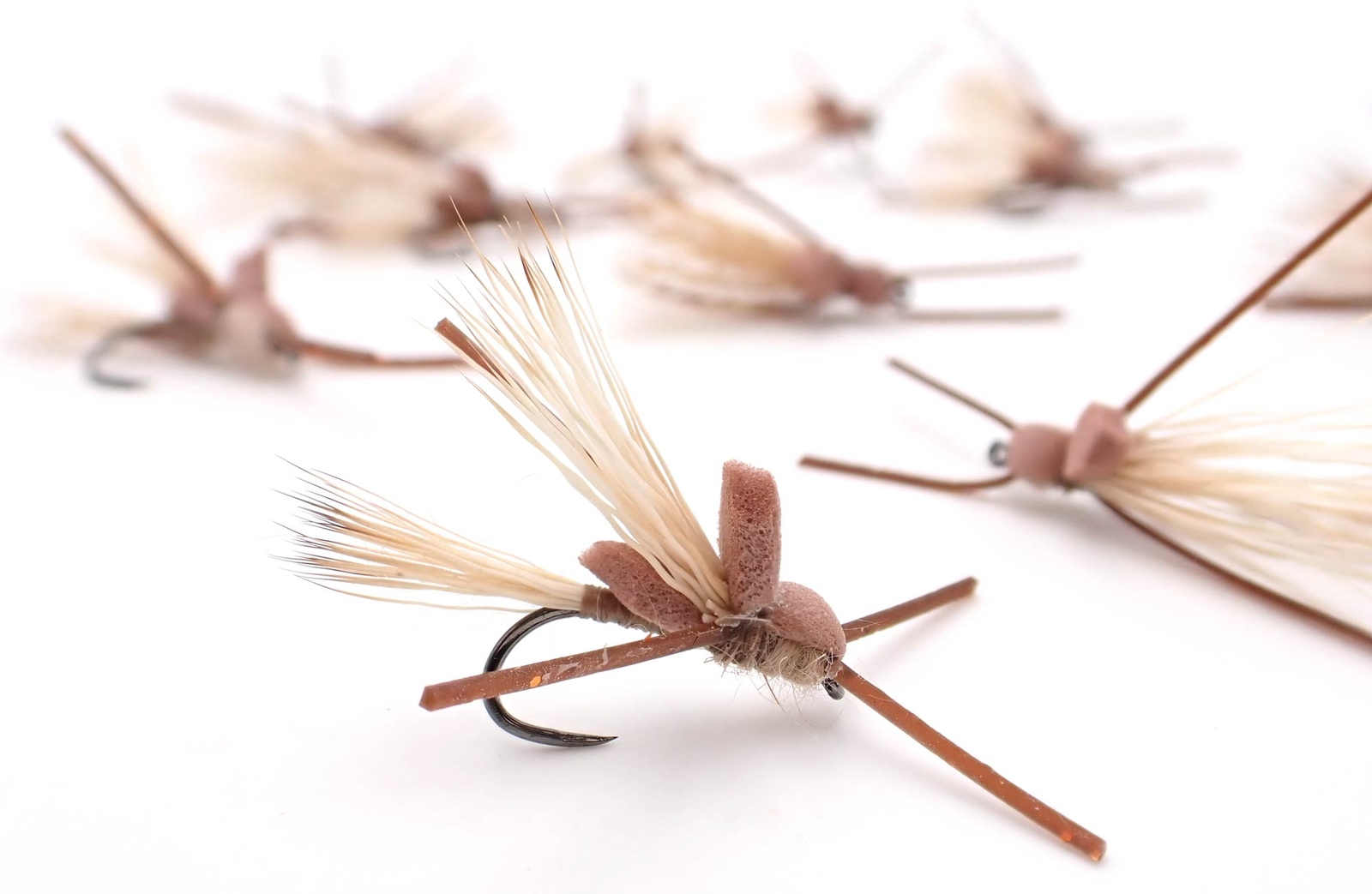 Madam X Foam Striker Variant Dry Fly Attractor 12 Flies Barbless Hooks