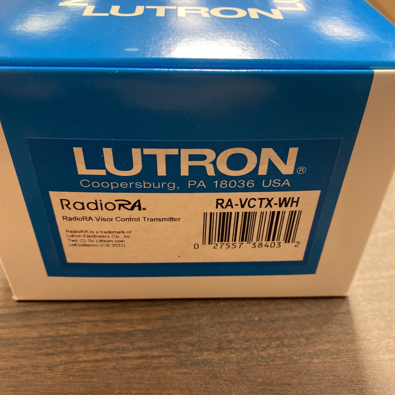 Lutron RA-VCTX-WH RadioRa Wireless Car Visor Remote Control Radio Transmitter