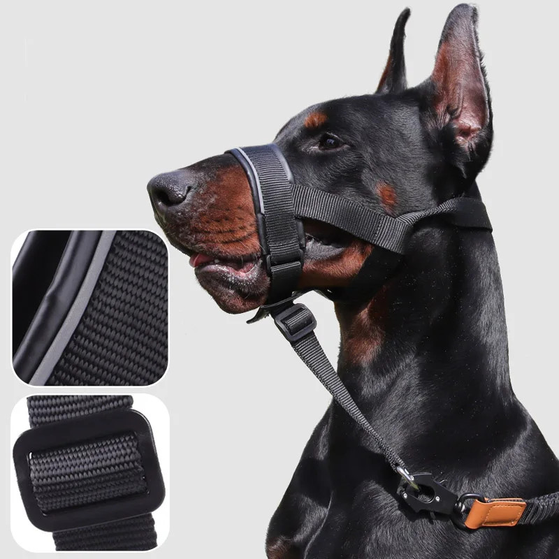 Dog Mouth Training with Pet Cover Anti Bite Mask Adjustable Dog Trac