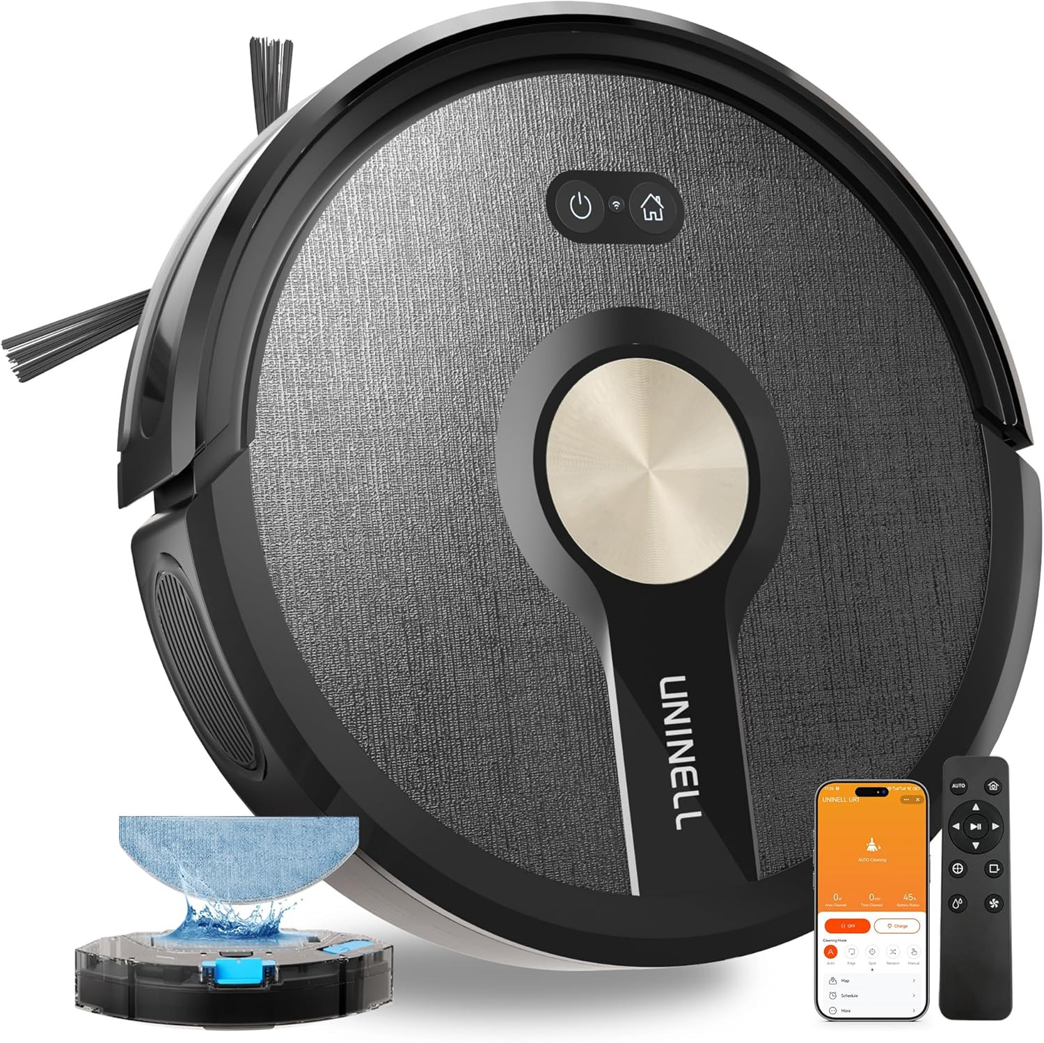 Robotic Vacuum and Mop Combo, 5000Pa Suction, 180 Min Runtime