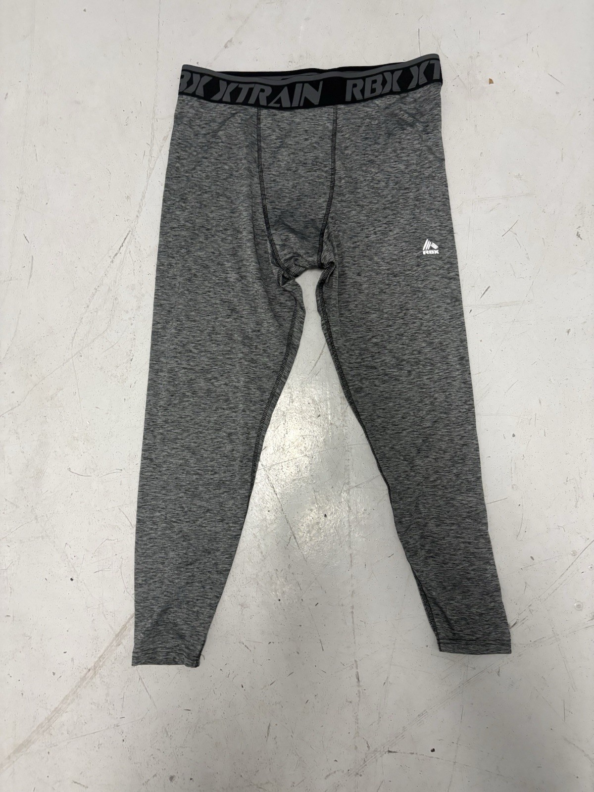 RBX Pro XTRAIN Compression Pants Gray XL Men's Athletic Tapered Leg Activewear