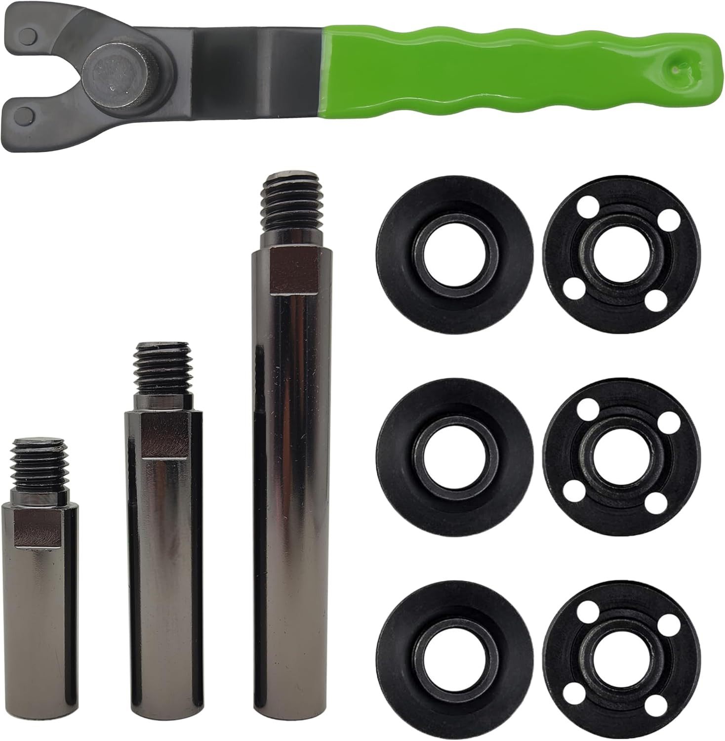 5/8"-11 Glossy Black Angle Grinder Extension Shaft Connecting Rod with Grinder A