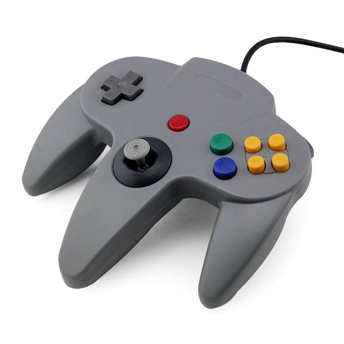 N64 - 5' Solid Grey Classic Controller X 2 Hexir (Nintendo 64 Wired Gamepad)