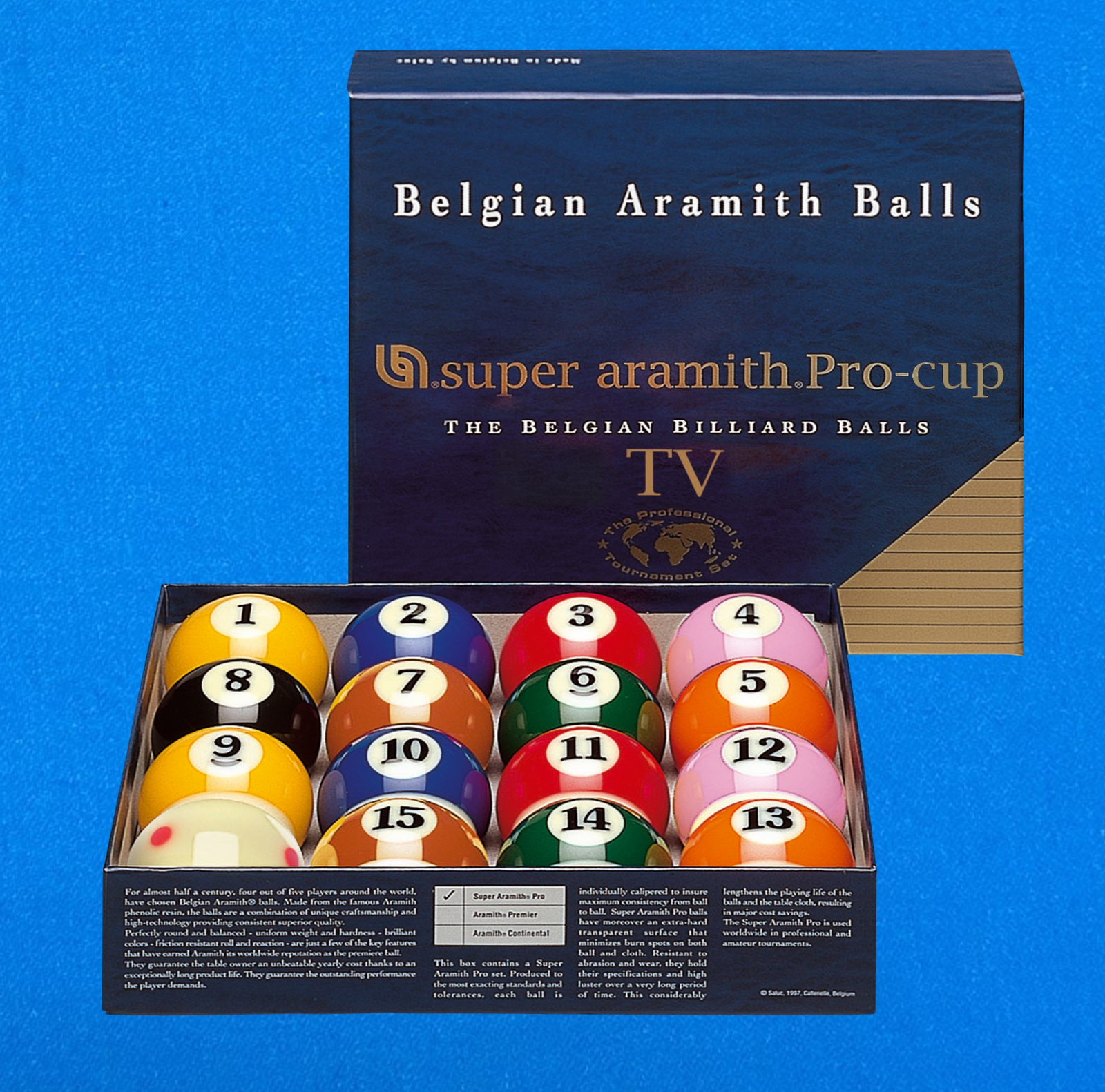 Super Aramith Pro TV Pool Ball Set