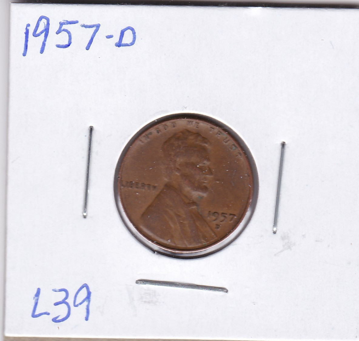 1957-D Lincoln Cent L39