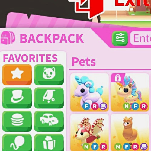 Adopt Me! Neon Fly Ride Pet Inventory Screenshot Game Item/Asset