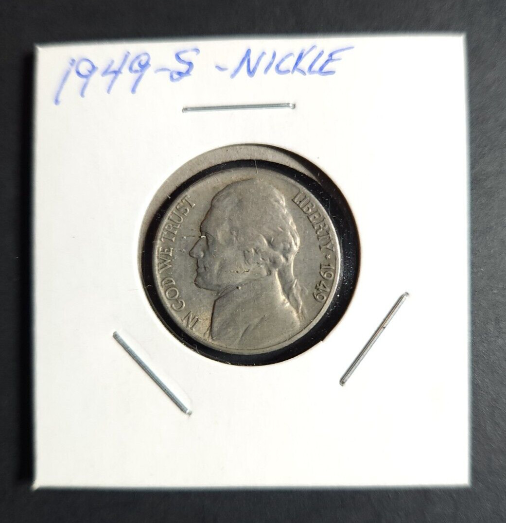 1949 S JEFFERSON NICKLE COIN *FINE TO VERY FINE*