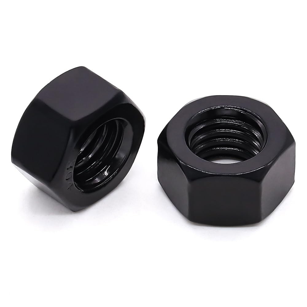 10 PCS M121.75 Stainless Steel Hex Nuts 304 188 Black Coated Hexagon Fasten