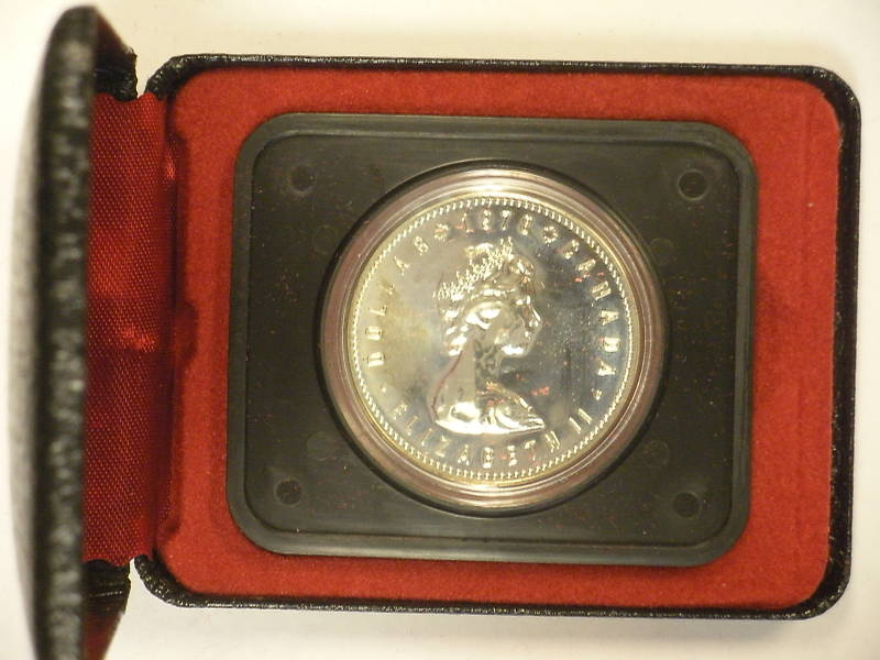 1978 Canada 50% Silver Dollar Commonwealth Games In RCM Case