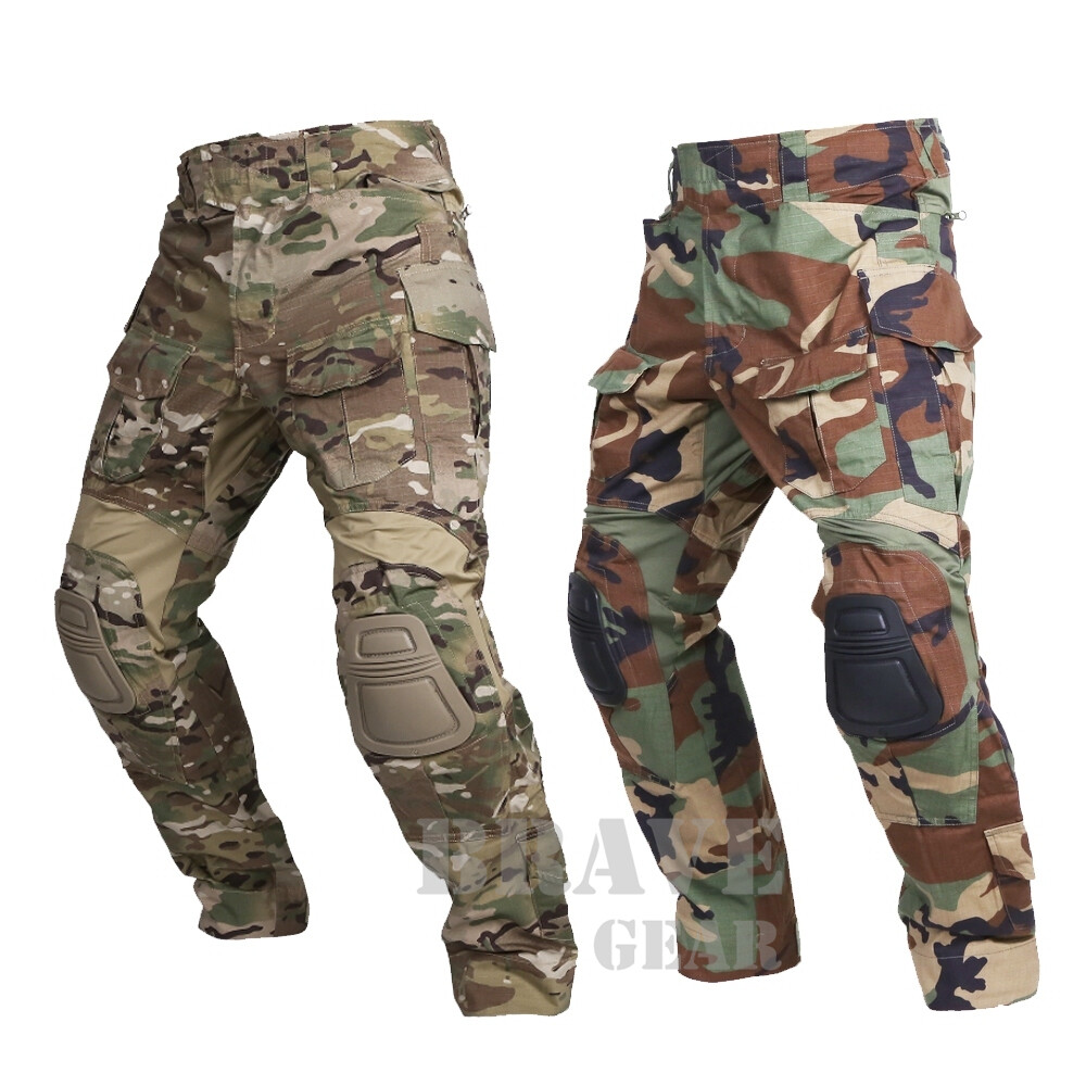 Emerson Combat Pants Army Tactical Cargo Trousers + Knee Pads Set