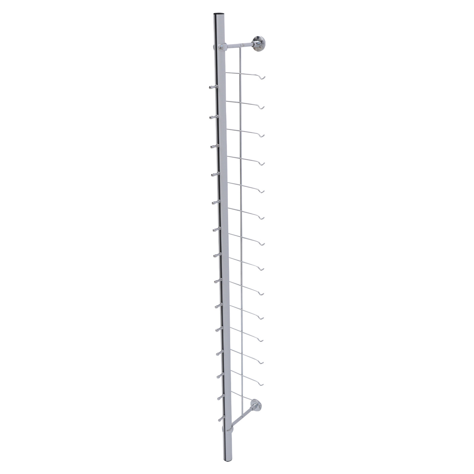 10pcs Aluminium Eyeglass Display Rod Rack Wall-Mounted Sunglasses Storage Frame