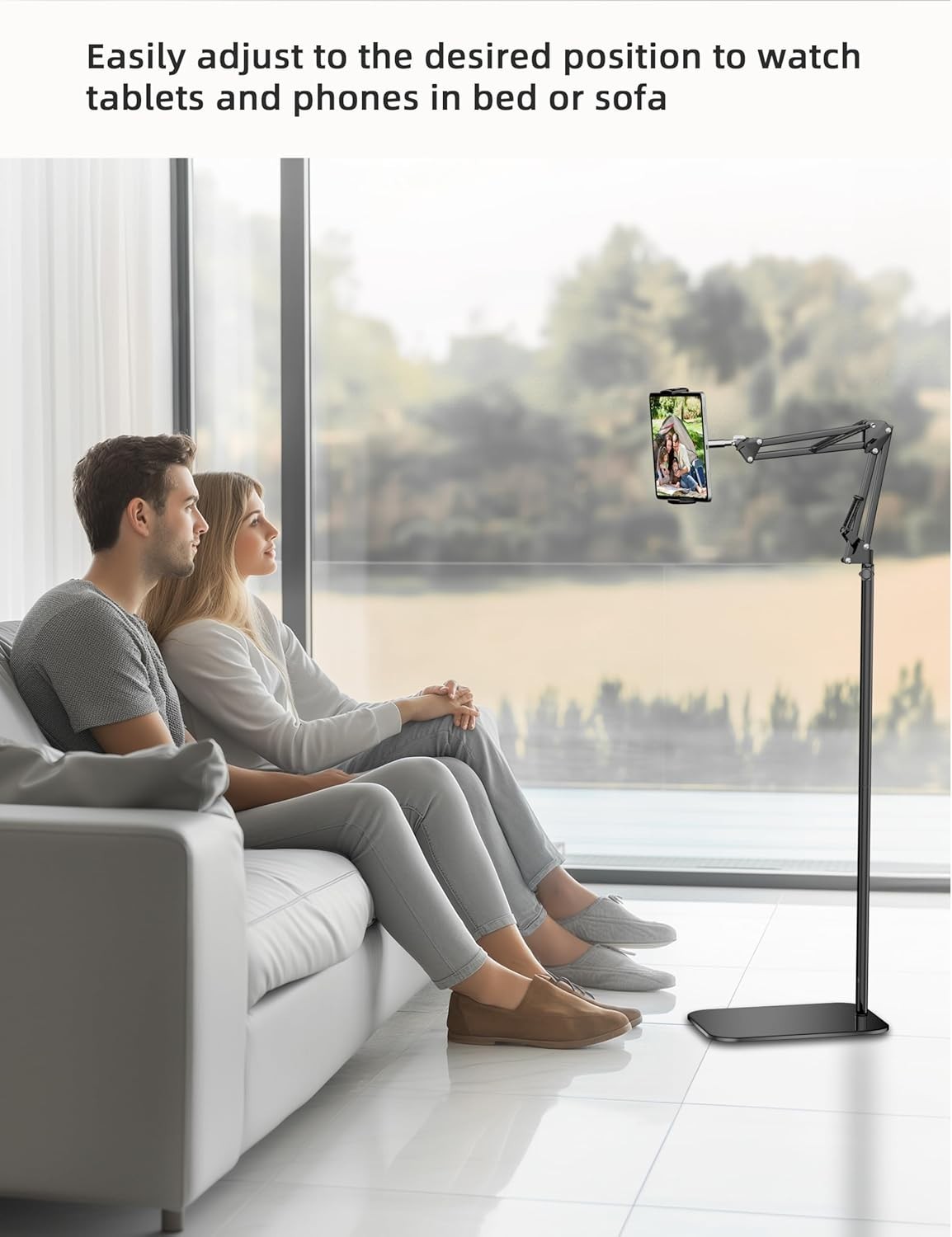 Universal Tablet Stand for 4.7-12.9" Devices - Easy Setup & Lightweight Design