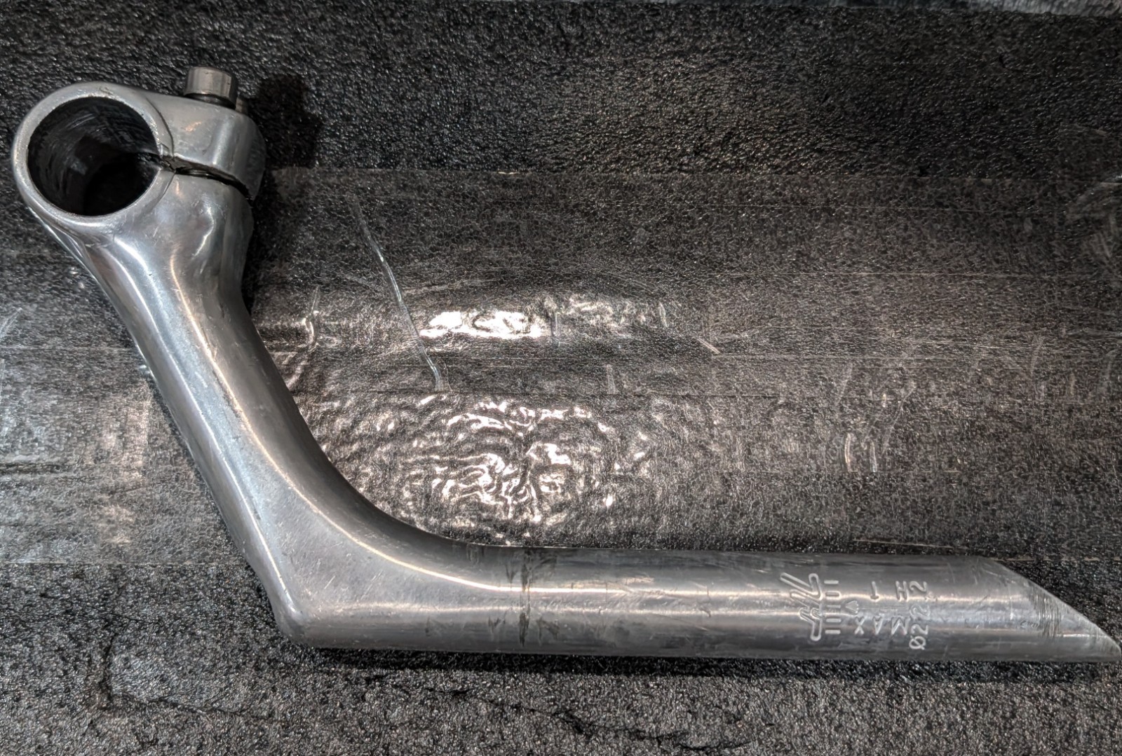 Handlebar Stem, Goose Neck, Black Unbranded 025.4