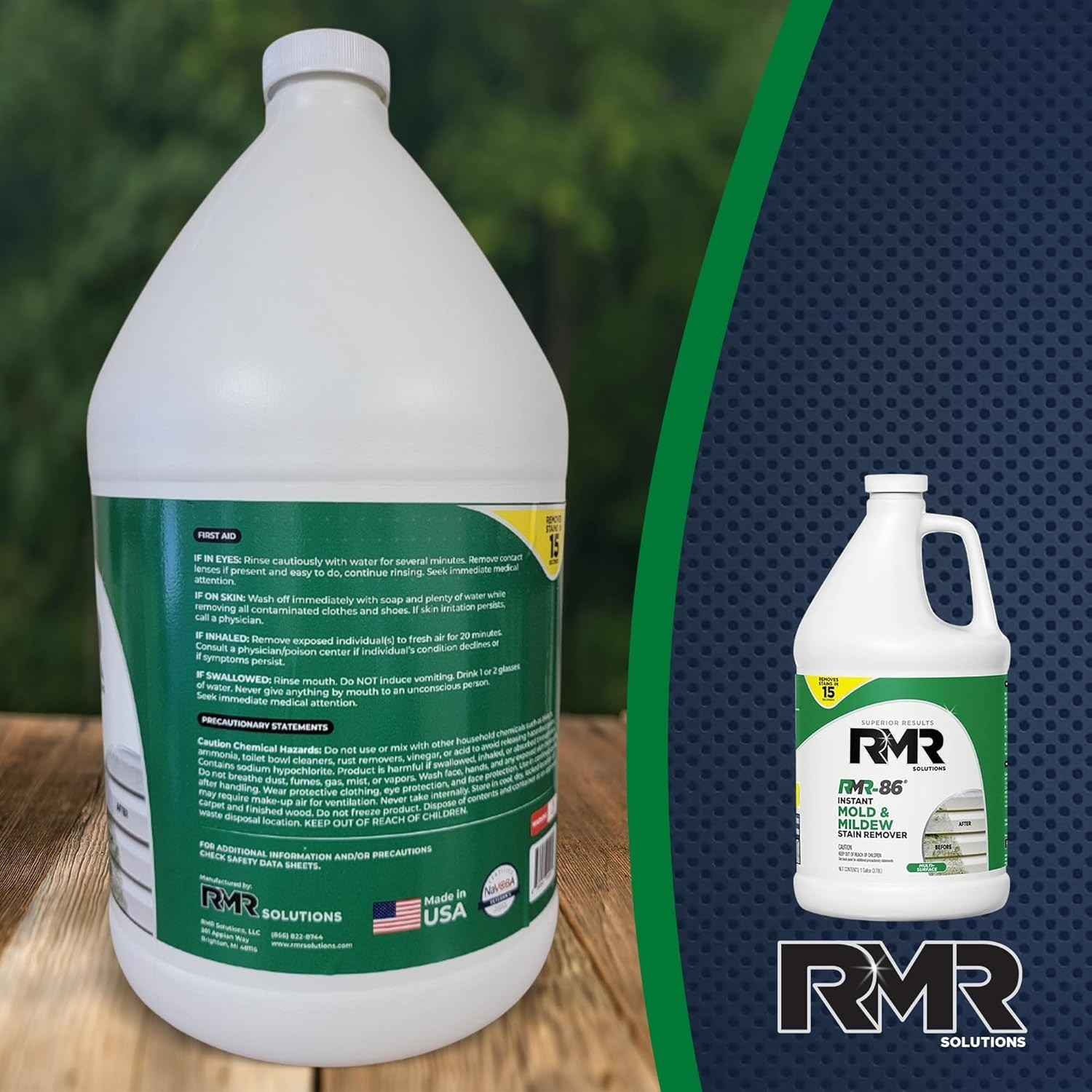 Fresh Scented RMR-86 Mold & Mildew Stain Remover - 4 Gallon Fast-Acting Solution