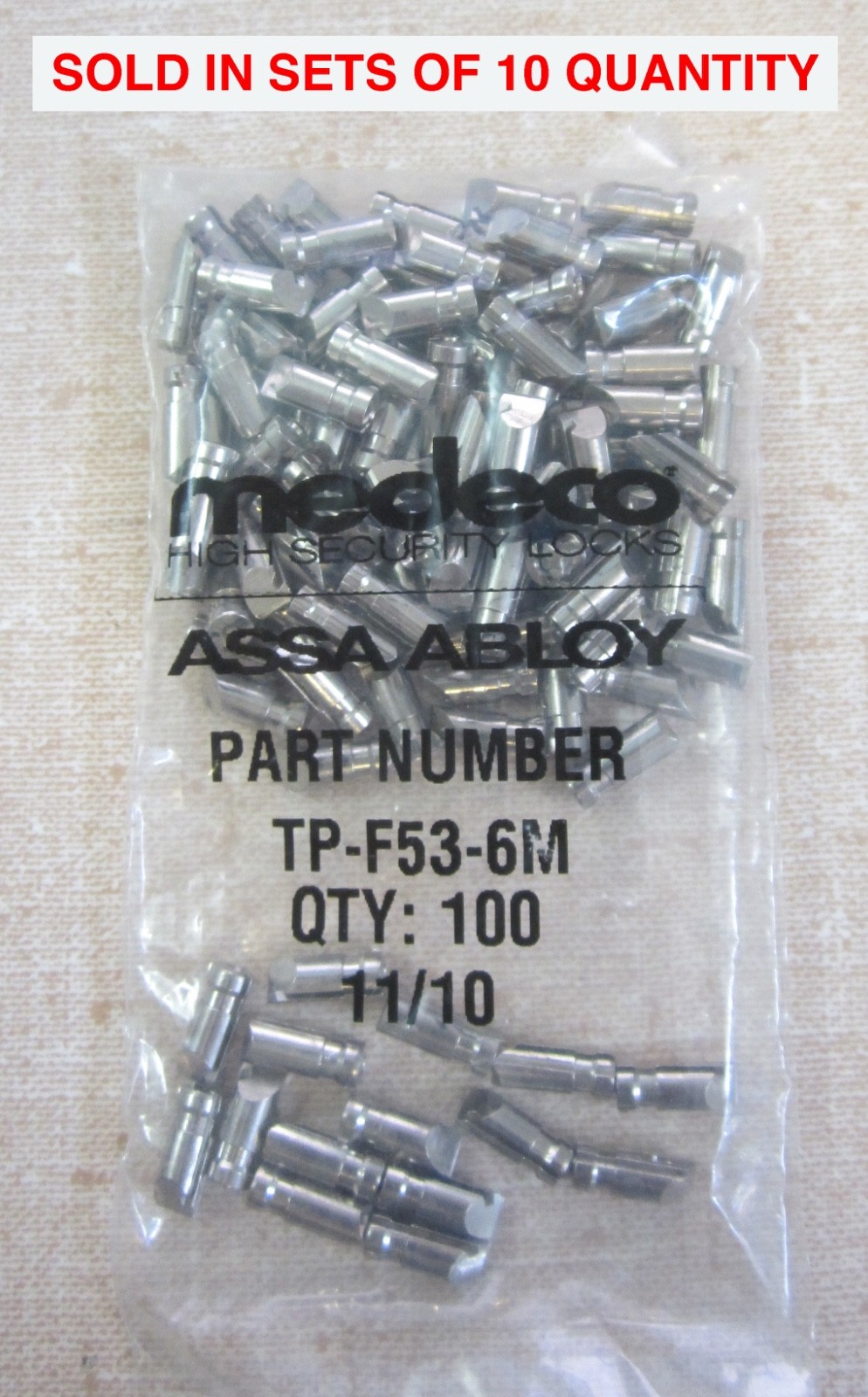10 Medeco Security Locks TP-F53-6M Medeco3/Medeco Biaxial Broached Bottom Pins