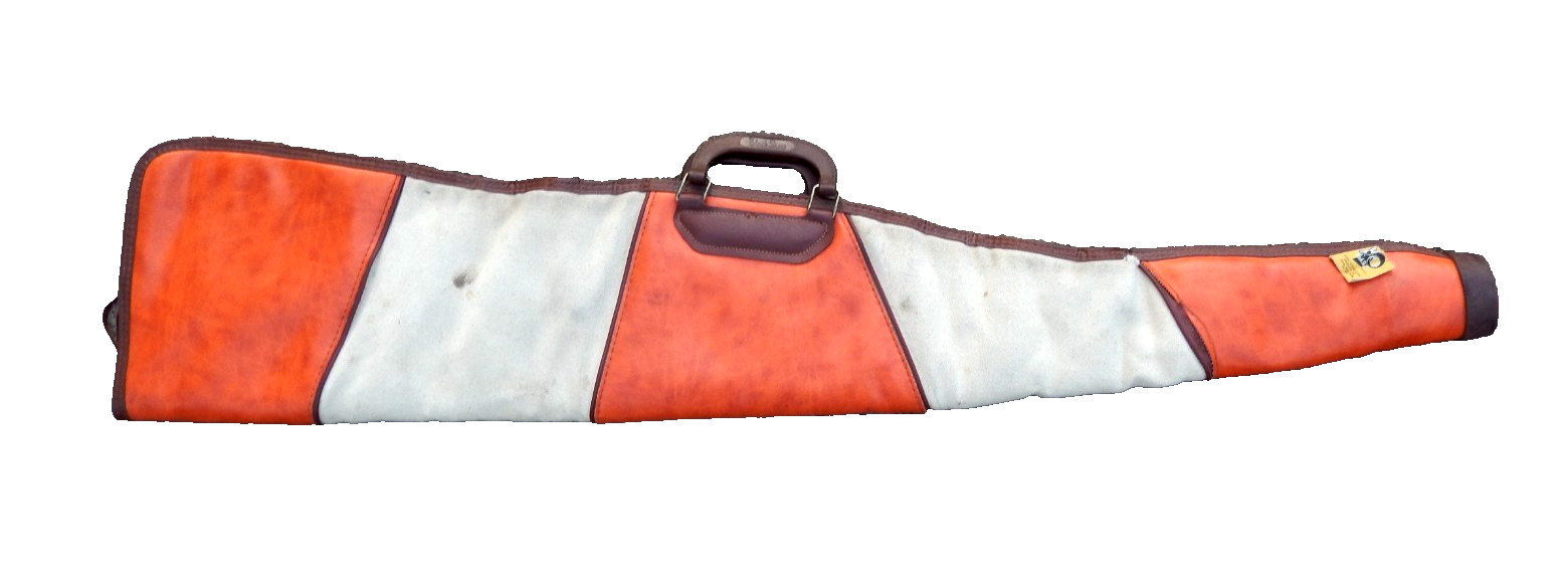 Vintage Black Sheep Gun Rifle Shotgun Soft Case 45" Vinyl & Cloth Orange Cream