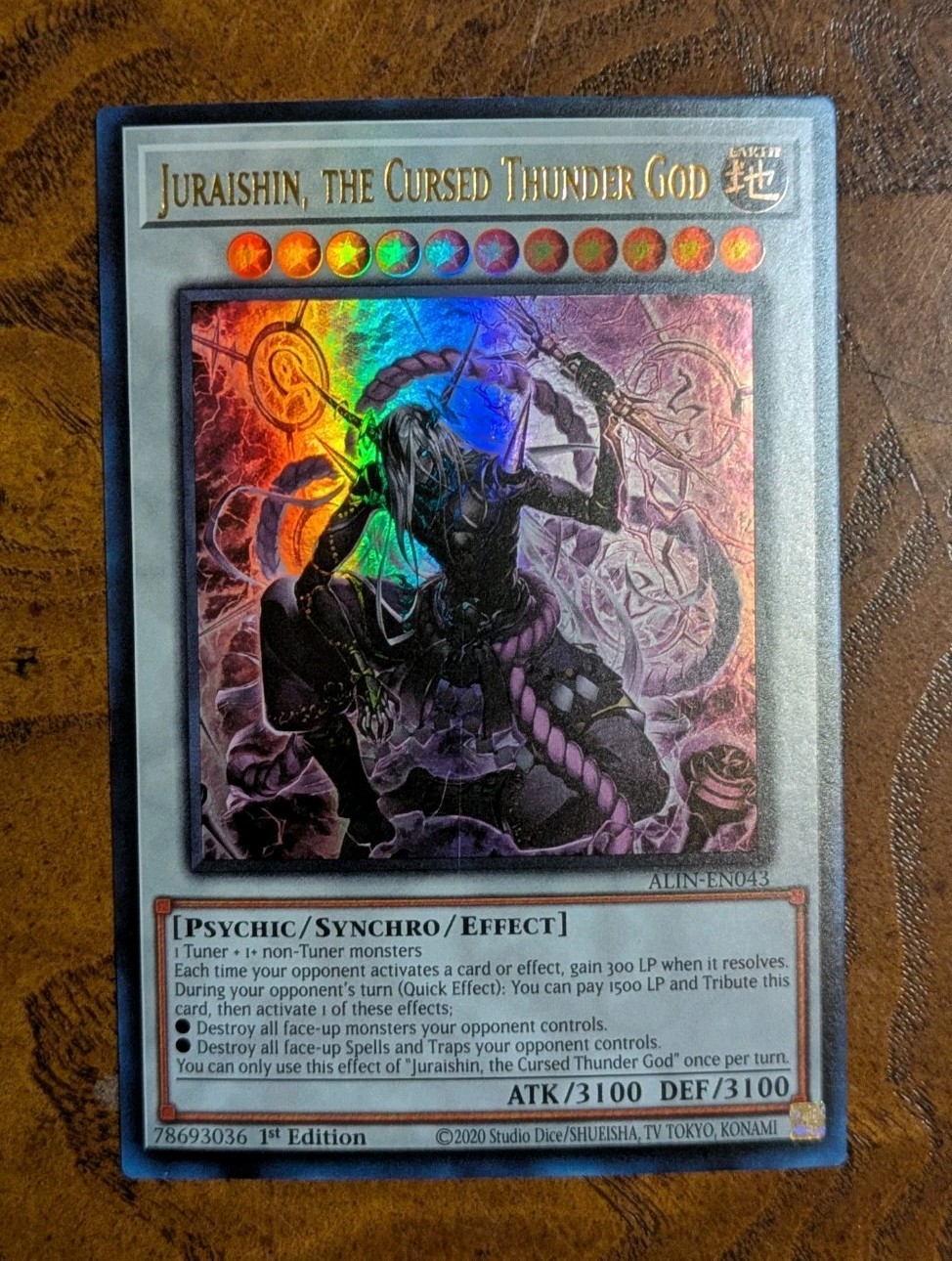 Juraishin, the Cursed Thunder God ALIN-EN043 Ultra Rare 1st Ed NM Yu-Gi-Oh!