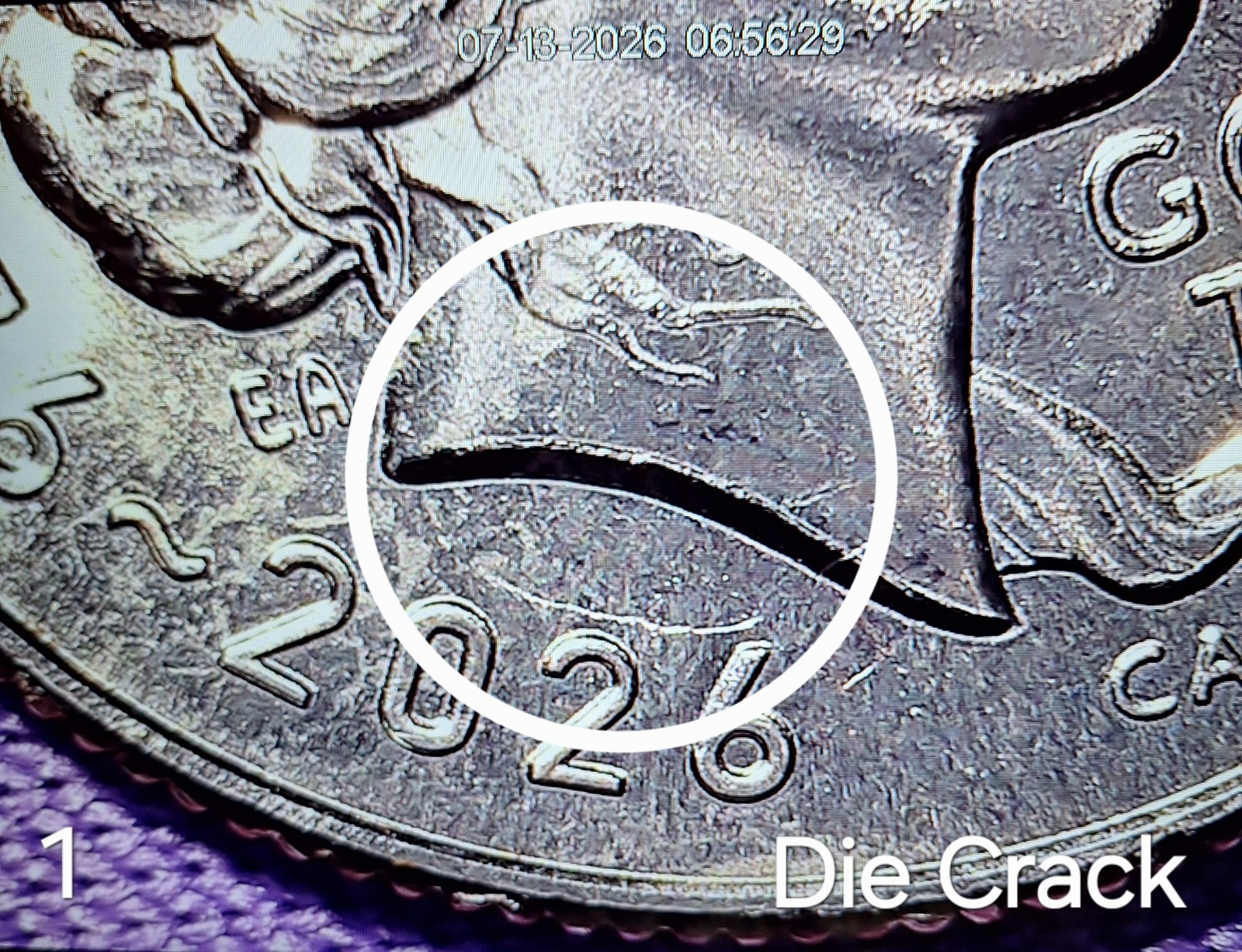 2026 P Emerging Liberty Dime DIE CRACK ERROR Under Bust Semiquincentennial BU