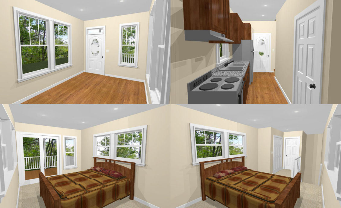 10x28 Tiny House -- 475 sq ft -- PDF Floor Plan -- Model 3A