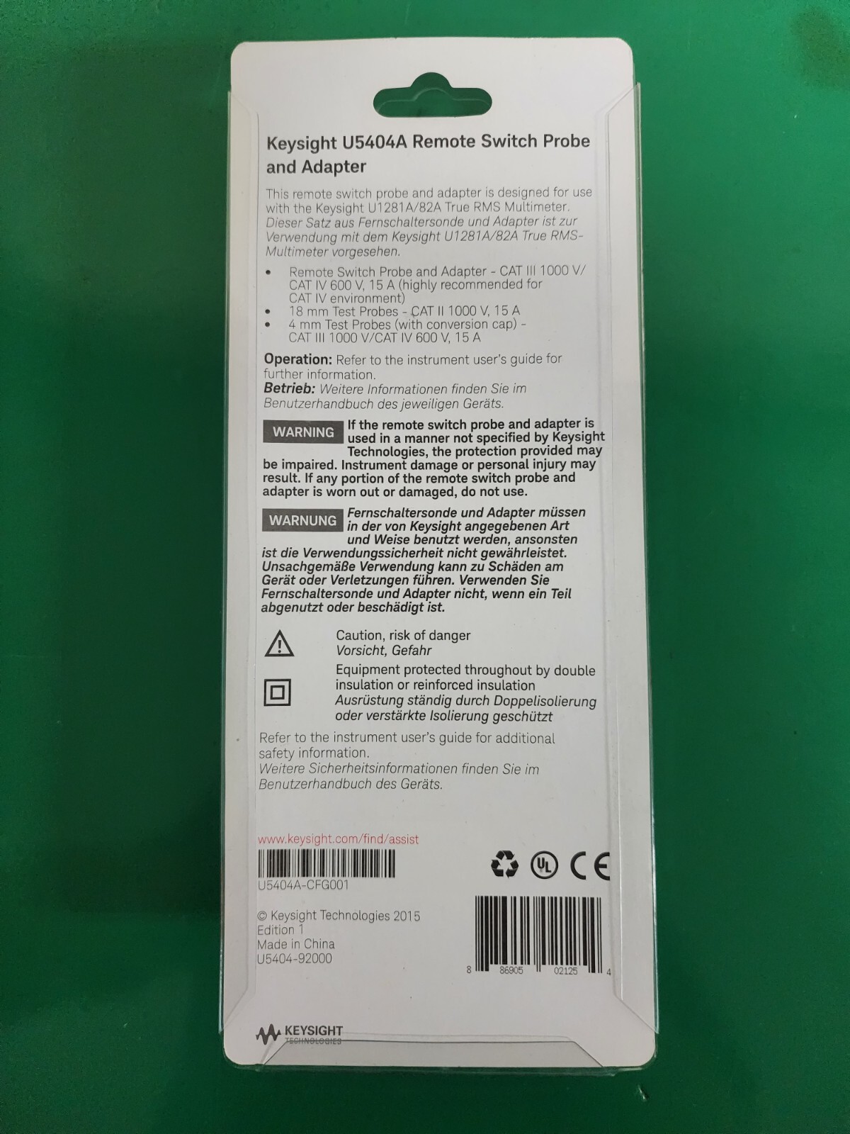 Keysight U5404A Remote Switch Probe