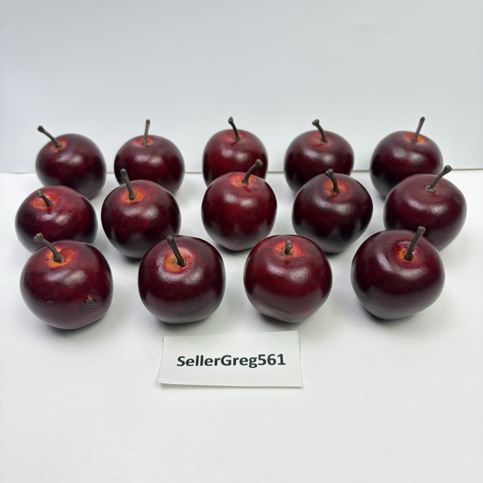 14 Mini Faux Decorative Display Apples Realistic Decor Mini Apple Basket 2''